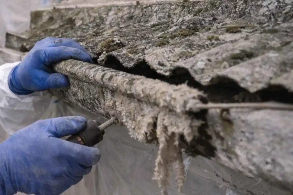 asbestos in gutter